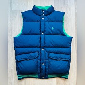 Polo Ralph Lauren Reversible Puffer Vest w/ College Stripe